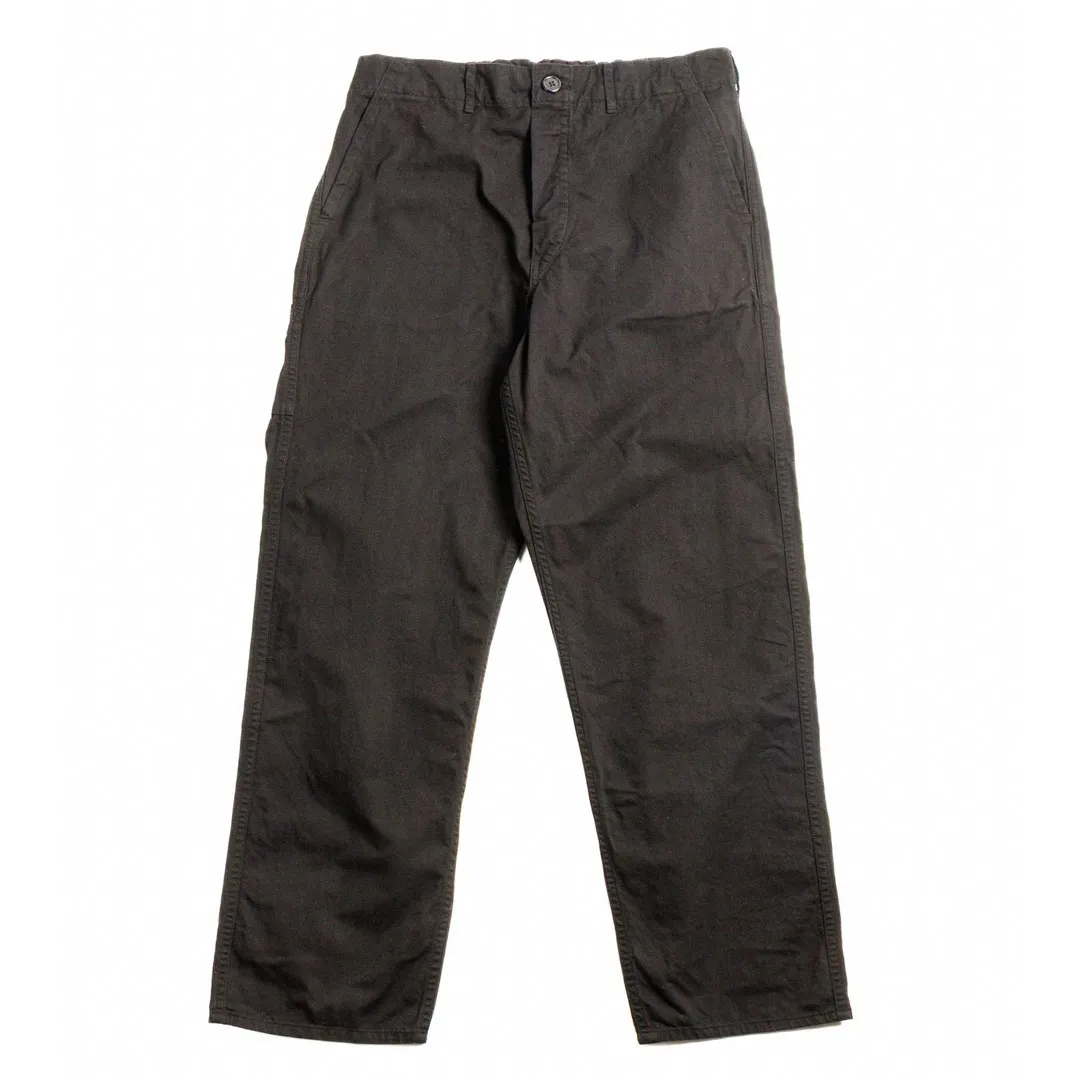 orSlow-LOT–5000-ORIGINAL-HERRINGBONE-FRENCH-WORK-PANT-BLACK-Front orSlow (LOT–5000) Original Herringbone French Work Pant Black