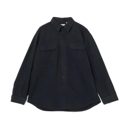 orSlow Relax Fit Flannel Shirt Black