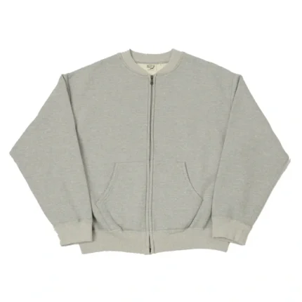 orSlow Zip Through Heavyweight Sweatshirt – Heather Grey